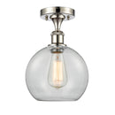 Innovations Lighting Athens 1 Light 8" Semi-Flush Mount 516-1C-PN-G122-8