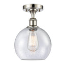Innovations Lighting Athens 1 Light 8" Semi-Flush Mount 516-1C-PN-G124-8