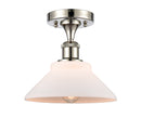 Innovations Lighting Orwell 1 Light Semi-Flush Mount Part Of The Ballston Collection 516-1C-PN-G131-LED