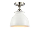 Innovations Lighting Adirondack 1 Light Semi-Flush Mount Part Of The Ballston Collection 516-1C-PN-M14-W
