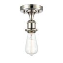 Innovations Lighting Bare Bulb 1 Light Semi-Flush Mount Part Of The Ballston Collection 516-1C-PN