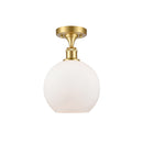 Innovations Lighting Athens 1 Light 8" Semi-Flush Mount 516-1C-SG-G121-8
