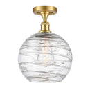 Innovations Lighting Deco Swirl 1 Light 10" Semi-Flush Mount 516-1C-SG-G1213-10