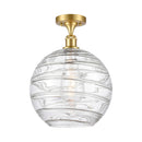 Innovations Lighting Deco Swirl 1 Light 12" Semi-Flush Mount 516-1C-SG-G1213-12