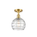 Innovations Lighting Deco Swirl 1 Light 8" Semi-Flush Mount 516-1C-SG-G1213-8