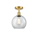 Innovations Lighting Athens 1 Light 8" Semi-Flush Mount 516-1C-SG-G122-8
