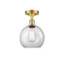 Innovations Lighting Athens 1 Light 8" Semi-Flush Mount 516-1C-SG-G122-8-LED