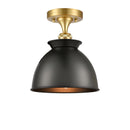 Innovations Lighting Adirondack 1 Light Semi-Flush Mount Part Of The Ballston Collection 516-1C-SG-M14-BK