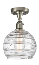 Innovations Lighting Deco Swirl 1 Light 8" Semi-Flush Mount 516-1C-SN-G1213-8-LED