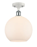 Innovations Lighting Athens 1 Light 10" Semi-Flush Mount 516-1C-WPC-G121-10-LED