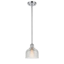 Dayton Mini Pendant shown in the Polished Chrome finish with a Clear shade