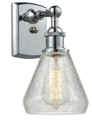 Innovations Lighting Conesus 1-100 watt 6 inch Polished Chrome Sconce Clear Crackle glass 180 Degree Adjustable Swivels 5161WPCG275