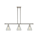 Conesus Island Light shown in the Polished Nickel finish with a Clear Crackle shade