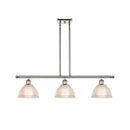 Arietta Island Light shown in the Polished Nickel finish with a Clear shade