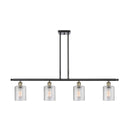 Cobbleskill Island Light shown in the Black Antique Brass finish with a Clear shade