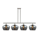 Fenton Island Light shown in the Polished Nickel finish with a Plated Smoke shade