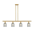 Caledonia Island Light shown in the Satin Gold finish with a Charcoal shade