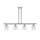 Cobbleskill Island Light shown in the Brushed Satin Nickel finish with a Clear shade