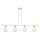 Belfast Island Light shown in the White and Polished Chrome finish with a Matte White shade