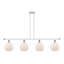 Athens Island Light shown in the White and Polished Chrome finish with a Matte White shade