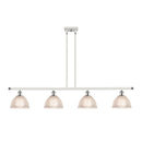 Arietta Island Light shown in the White and Polished Chrome finish with a Clear shade