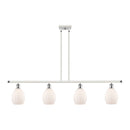Eaton Island Light shown in the White and Polished Chrome finish with a Matte White shade