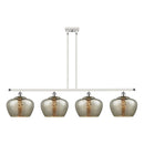 Fenton Island Light shown in the White and Polished Chrome finish with a Mercury shade