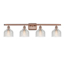 Dayton Bath Vanity Light shown in the Antique Copper finish with a Clear shade