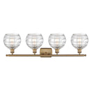 Innovations Lighting Deco Swirl 4 Light 36" Bath Vanity Light 516-4W-BB-G1213-8-LED