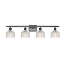 Dayton Bath Vanity Light shown in the Oil Rubbed Bronze finish with a Clear shade