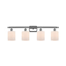 Cobbleskill Bath Vanity Light shown in the Polished Chrome finish with a Matte White shade