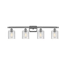 Cobbleskill Bath Vanity Light shown in the Polished Chrome finish with a Clear shade