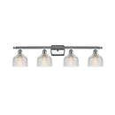 Dayton Bath Vanity Light shown in the Polished Chrome finish with a Clear shade