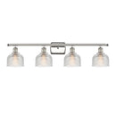Dayton Bath Vanity Light shown in the Polished Nickel finish with a Clear shade