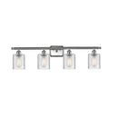 Cobbleskill Bath Vanity Light shown in the Brushed Satin Nickel finish with a Clear shade