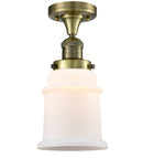 Innovations Lighting Canton 1 Light Semi-Flush Mount Part Of The Franklin Restoration Collection 517-1CH-AB-G181-LED