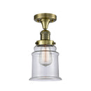 Innovations Lighting Canton 1 Light Semi-Flush Mount Part Of The Franklin Restoration Collection 517-1CH-AB-G182