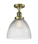 Innovations Lighting Seneca Falls 1 Light Semi-Flush Mount Part Of The Franklin Restoration Collection 517-1CH-AB-G222-LED