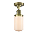 Innovations Lighting Dover 1 Light Semi-Flush Mount Part Of The Franklin Restoration Collection 517-1CH-AB-G311