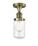 Innovations Lighting Dover 1 Light Semi-Flush Mount Part Of The Franklin Restoration Collection 517-1CH-AB-G312-LED