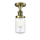 Innovations Lighting Dover 1 Light Semi-Flush Mount Part Of The Franklin Restoration Collection 517-1CH-AB-G312