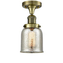 Innovations Lighting Small Bell 1 Light Semi-Flush Mount Part Of The Franklin Restoration Collection 517-1CH-AB-G58
