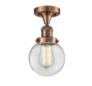 Innovations Lighting Beacon 1 Light 6" Semi-Flush Mount 517-1CH-AC-G202-6-LED