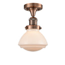 Innovations Lighting Olean 1 Light Semi-Flush Mount Part Of The Franklin Restoration Collection 517-1CH-AC-G321