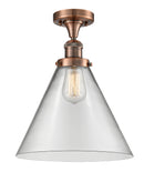 Innovations Lighting X-Large Cone 1 Light Semi-Flush Mount Part Of The Franklin Restoration Collection 517-1CH-AC-G42-L-LED