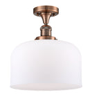 Innovations Lighting X-Large Bell 1 Light Semi-Flush Mount Part Of The Franklin Restoration Collection 517-1CH-AC-G71-L-LED