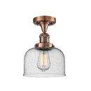 Innovations Lighting Large Bell 1 Light Semi-Flush Mount Part Of The Franklin Restoration Collection 517-1CH-AC-G74