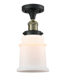 Innovations Lighting Canton 1 Light Semi-Flush Mount Part Of The Franklin Restoration Collection 517-1CH-BAB-G181-LED