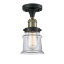Innovations Lighting Small Canton 1 Light Semi-Flush Mount Part Of The Franklin Restoration Collection 517-1CH-BAB-G182S