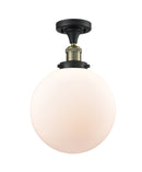 Innovations Lighting Beacon 1 Light 10" Semi-Flush Mount 517-1CH-BAB-G201-10-LED
